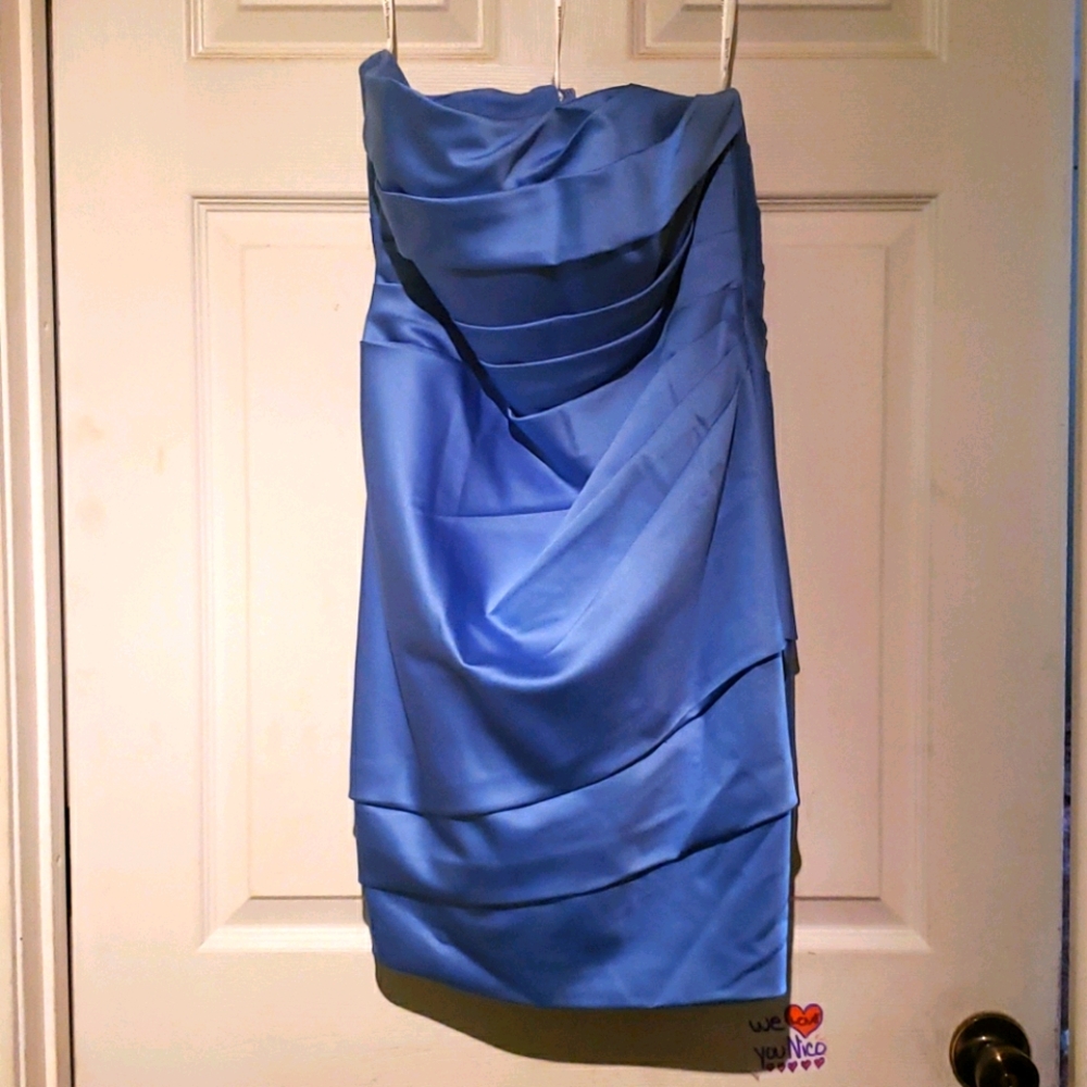 Satin Strapless David's Bridal Dress